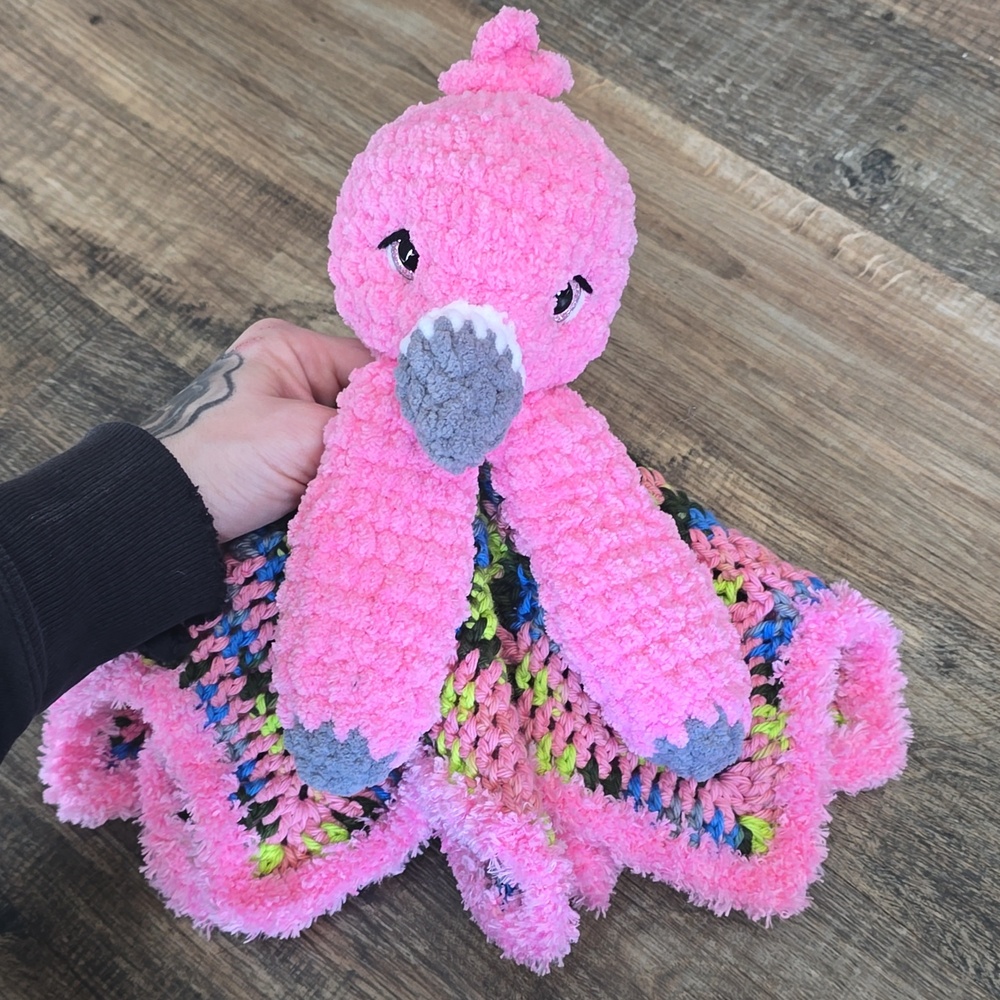 Flamingo Blanket Lovey - Picture 4 of 4